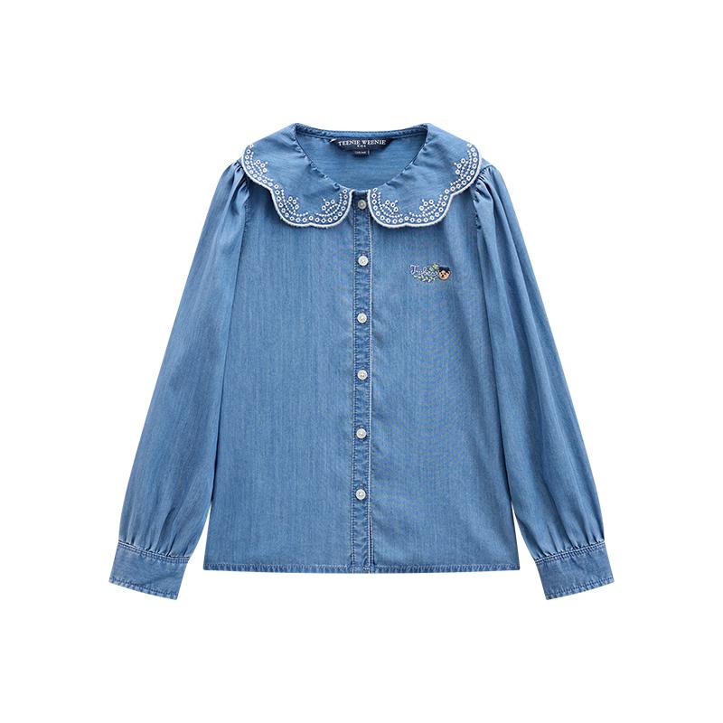 Teenie Weenie Kids  Girls  Sun-Protective Lyocell Denim Shirt 160cm