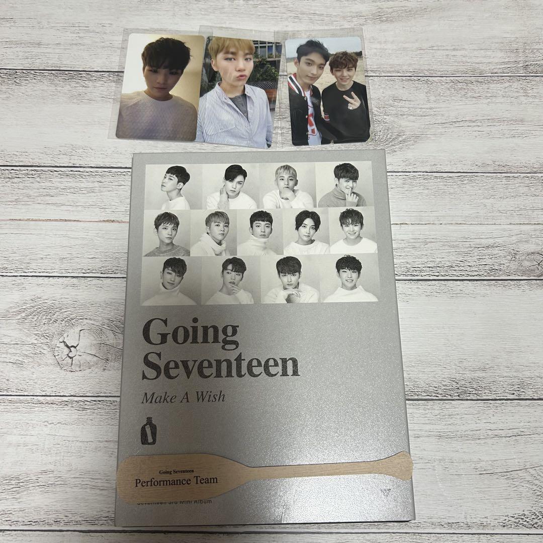 

[USED] Seventeen album with trading cards featuring Go Seungkwan, Woozi, and more