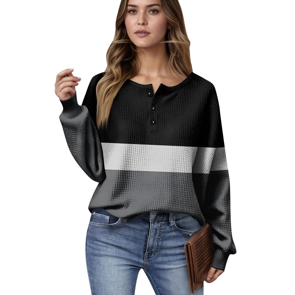 Dámské ležérní košile s dlouhým rukávem, topy na knoflíky s výstřihem do V, volný úplet, podzimní oblíbené pro ženy