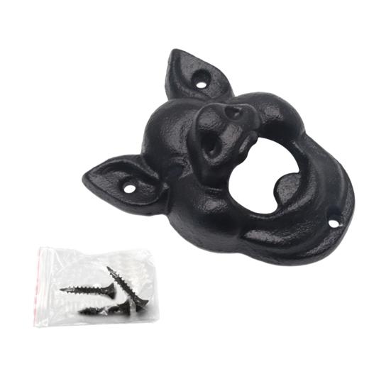 Vintage Prasečí hlava Litinový nástěnný otvírák na víčka od vína a piva Barové potřeby