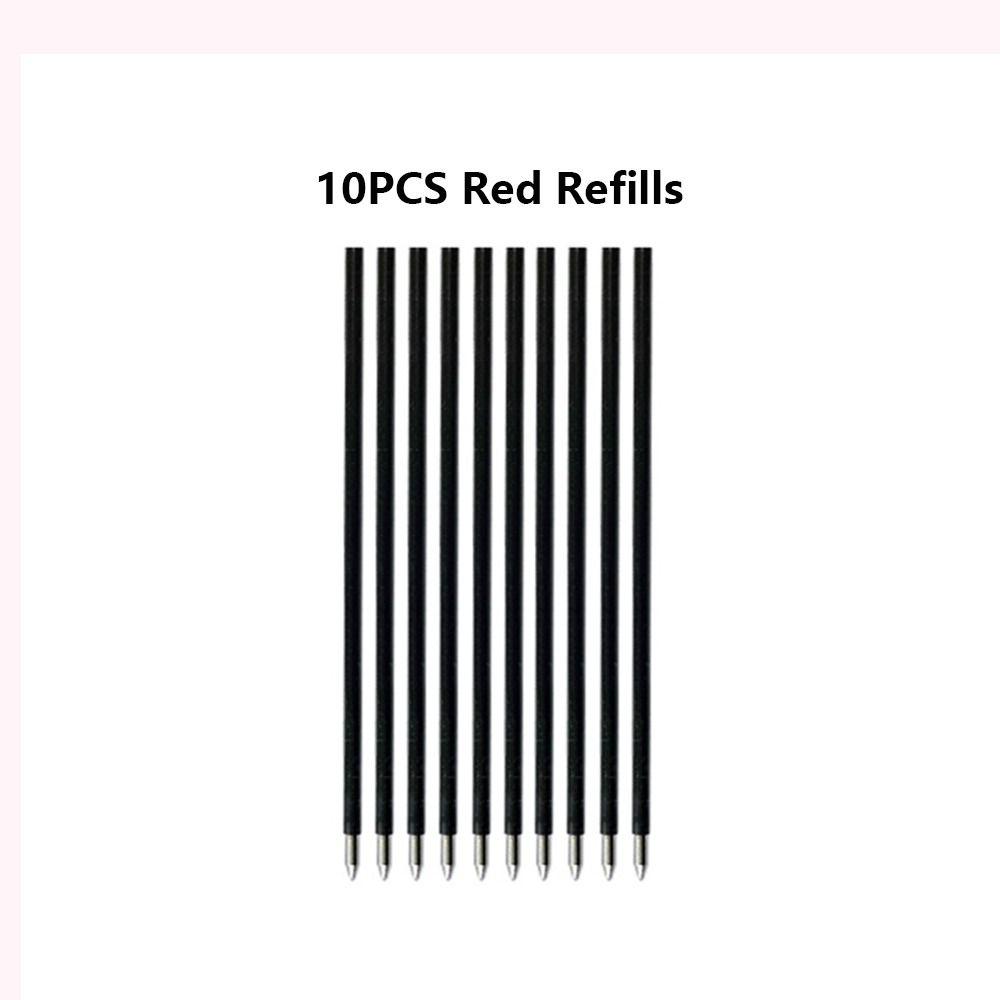 

Механический карандаш с красными/черными/черными чернилами, многофункциональная ручка 4 в 1, нейтральная ручка, специально для студентов 10PCS Black Refills