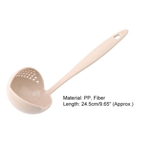 2 In 1 Filter Colander Hot Pot Porridge Soup Long Handle Big Spoon Kitchen Tool