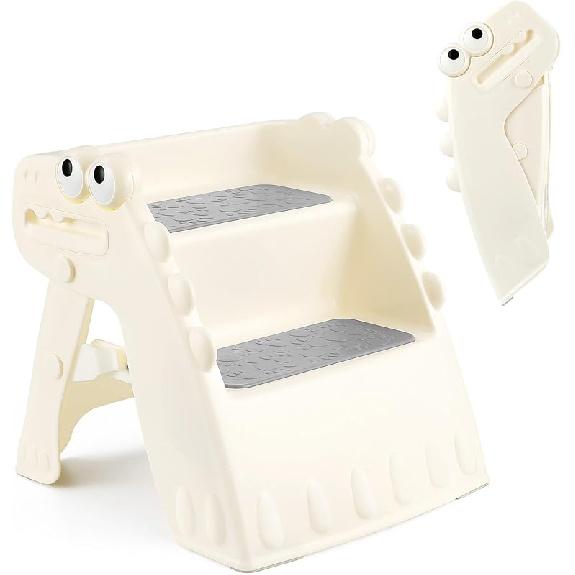 Onasti Toddler Step Stool Foldable Kids Step Stool,Bathroom Stool for Toddlers Non-Slip Toddler Step Stool for Bathroom Sink and Kitchen Counter with Small