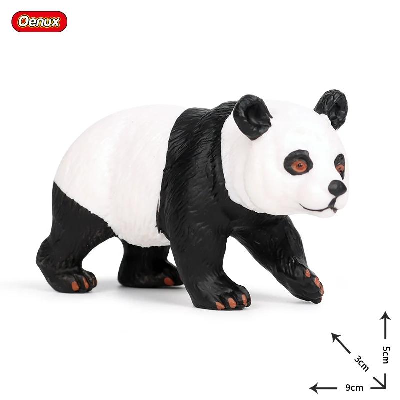Oenux China Panda Bamboo Wild Animals Action Figures Model Figurine PVC Miniature Cute Decoration Education Collection Kid Toy