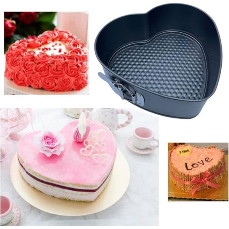 Premium Non-Stick Steel Baking Pan with Adjustable Bottom Lock for Mousse Cakes Desserts and Pastries Oven-Safe Cake Mold