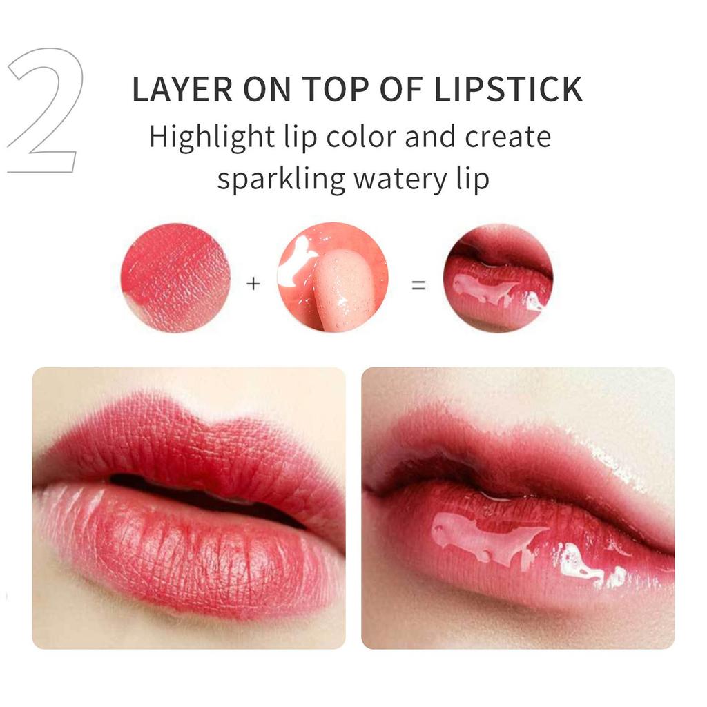 3PCS Lip Oil Lip Balm Moisturizing Nourishing Lip Glaze Transparent Toot Lip Nectar Glass Lip Moisturizing Lip Oil Lip Care