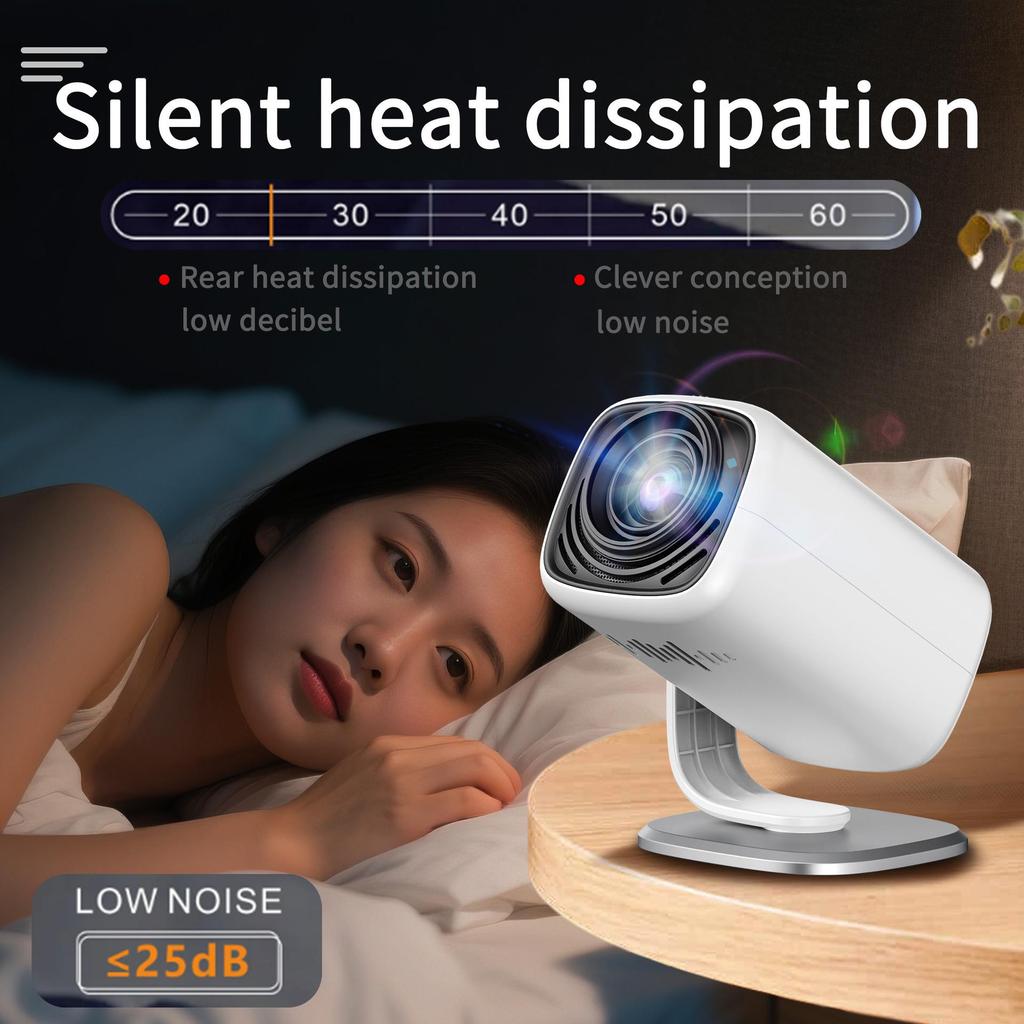 YL05A Portable Projector: 1080P Android Smart 4K Support
