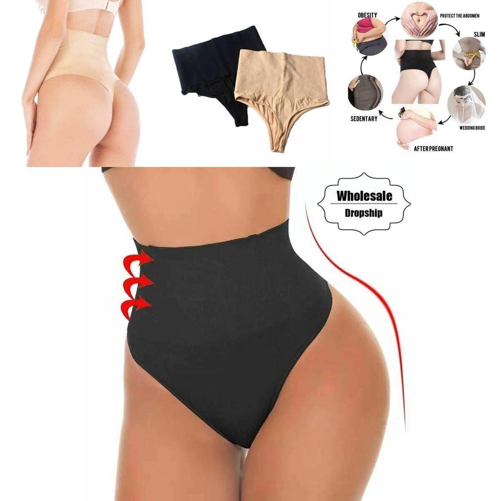 Sexy High-Waist Nahtlose Tanga-Slips Für Damen Bauchkontrolle Po-Lifting Körperformung Nylon-Stoff