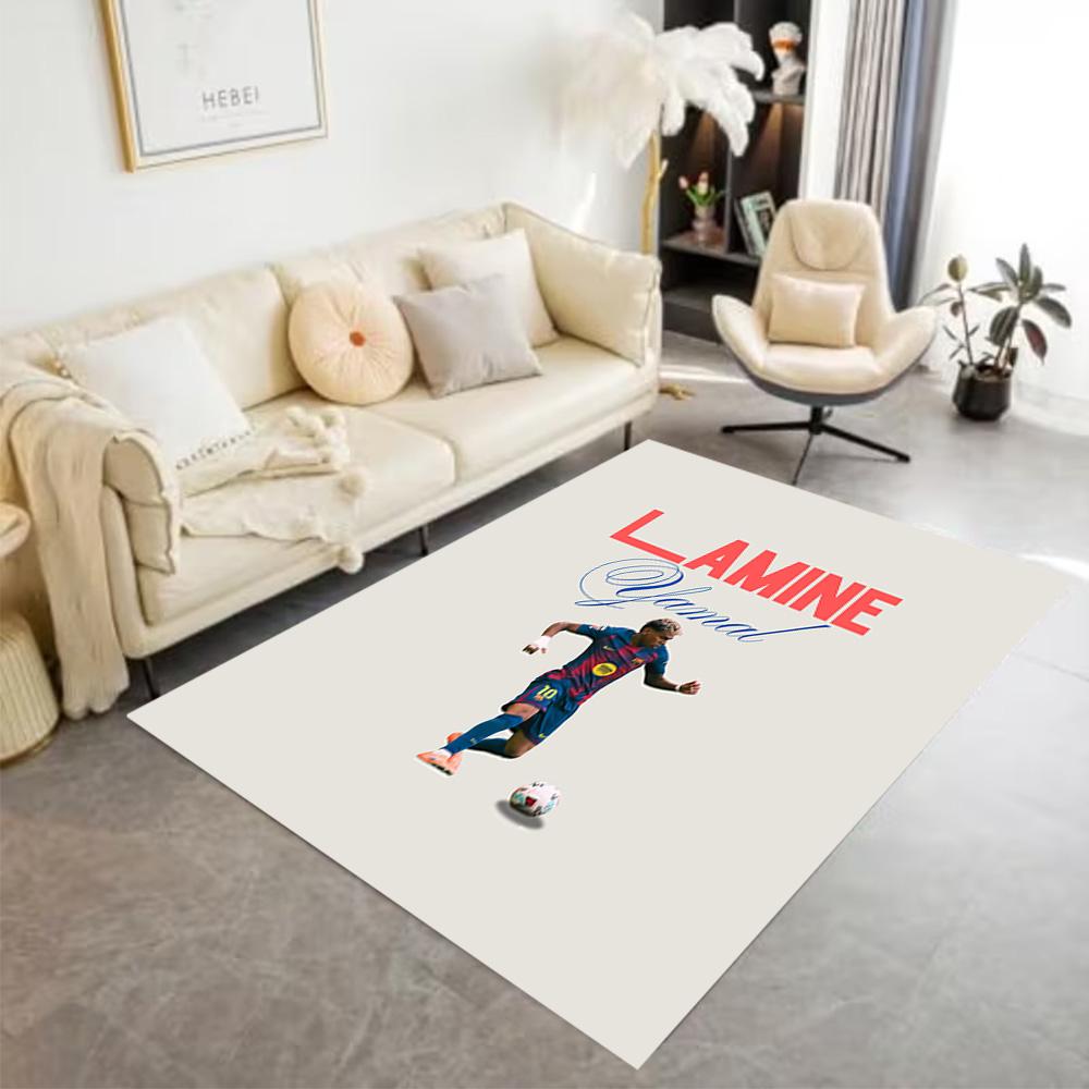Lamine Yamal's Spanien Fußball Legende Teppich Perfekt für Schlafzimmer Esszimmer Wohnheim Außenbereich Rutschfester Teppich Anime Büro Dekoration Am besten für Weihnachten