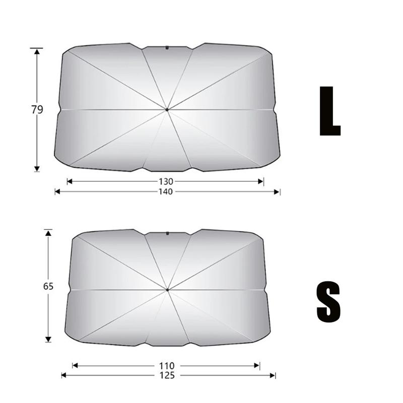 4PCS Car Sunshade Front Windshield Sunscreen Heat Insulation Umbrella Folding Umbrella Car Sunshade Car Sunscreen Car Accessorie