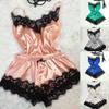 Luxurious Women Lingerie Silk Lace Robe Dress Babydoll Nightdress Sleepwear Set