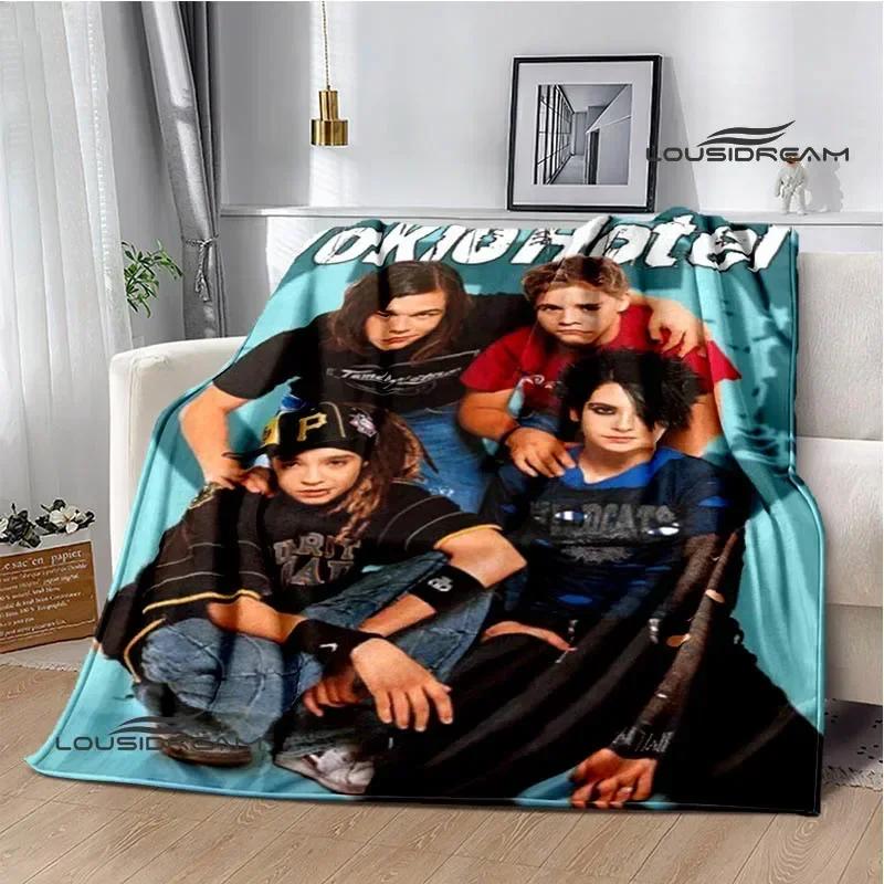 Rock band Tokio Hotel Printed blankets Picnic blanket Flange Warm blanket Home travel blankets bed linings birthday gift
