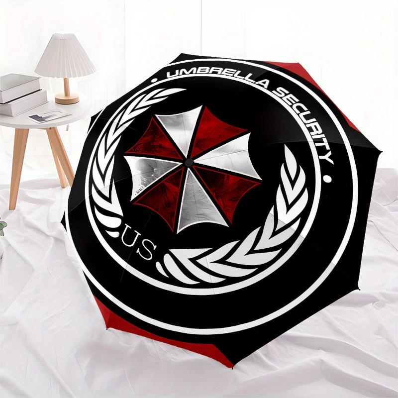 Umbrella Corporation Security T-Shirt - Cute 3-Fold Compact Umbrella Design with US Badge & Red/White Star Logo, Durable Plast