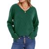 Autumn and Winter New Fashion Pullover Sweater V-neck Long-sleeved Comfortable Knitted Sweater Women's Clothing