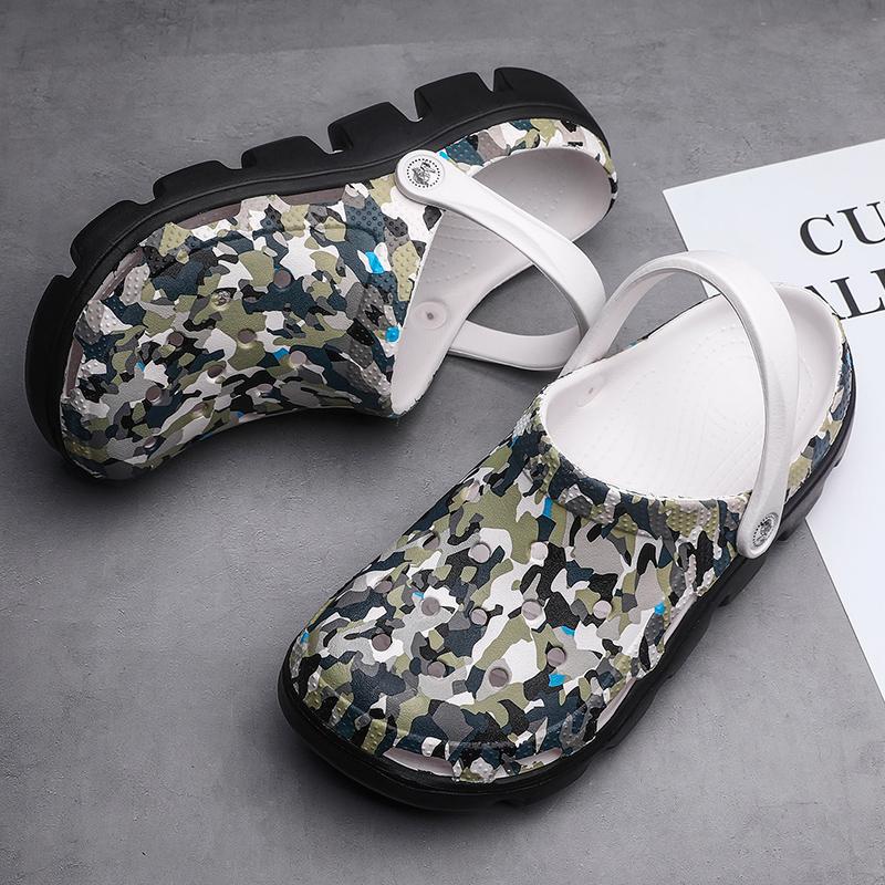 

Летние удобные мужские садовые сабо камуфляжные дышащие инъекционные туфли Eva повседневные сандалии женские пляжные тапочки водная обувь 35