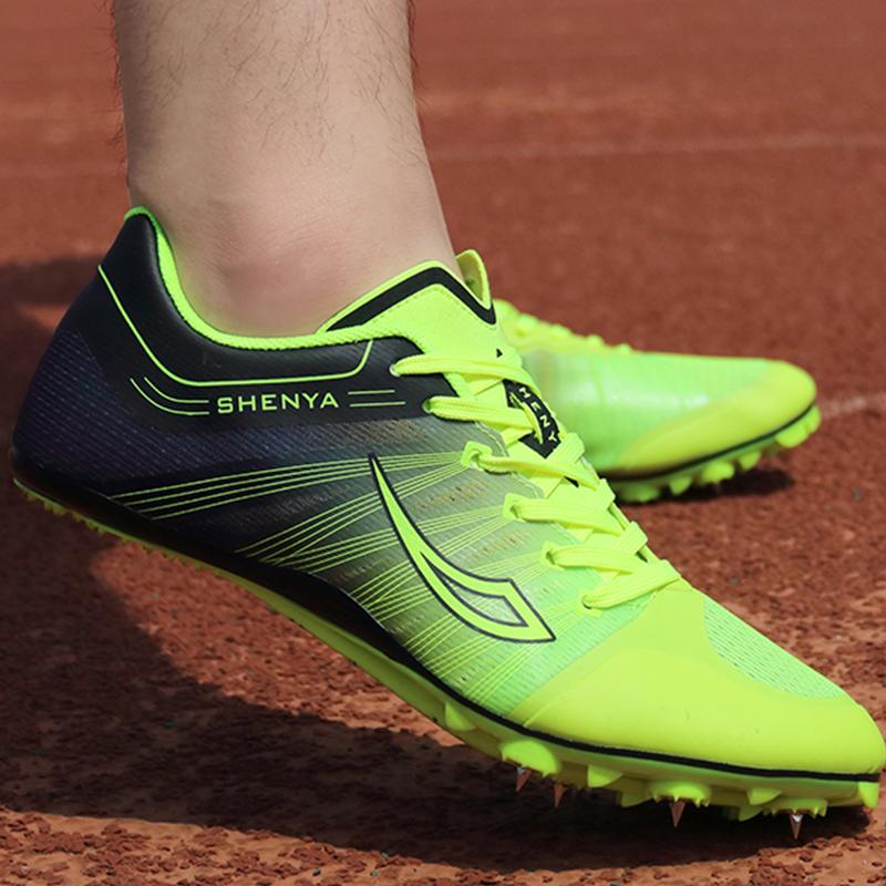 High Quality Men Women Nail Shoes Outdoor Sports Fast Runn Training Shoes Short Distance Anti Slip Grip Shoes Student Athletics