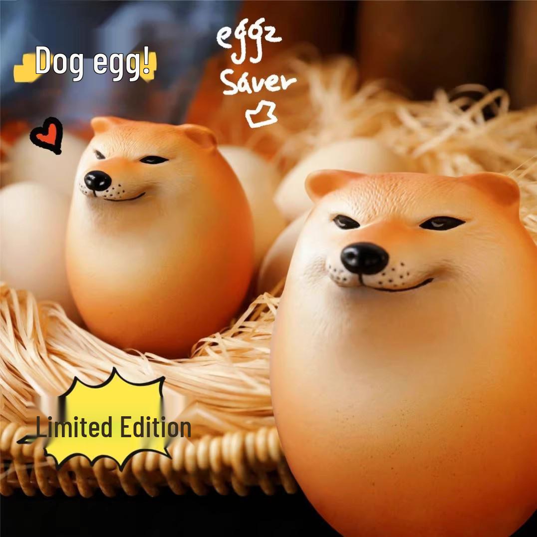 

Shiba Inu Egg Model Toy: Hand-Painted Cute Decompression Puppy Sculpture