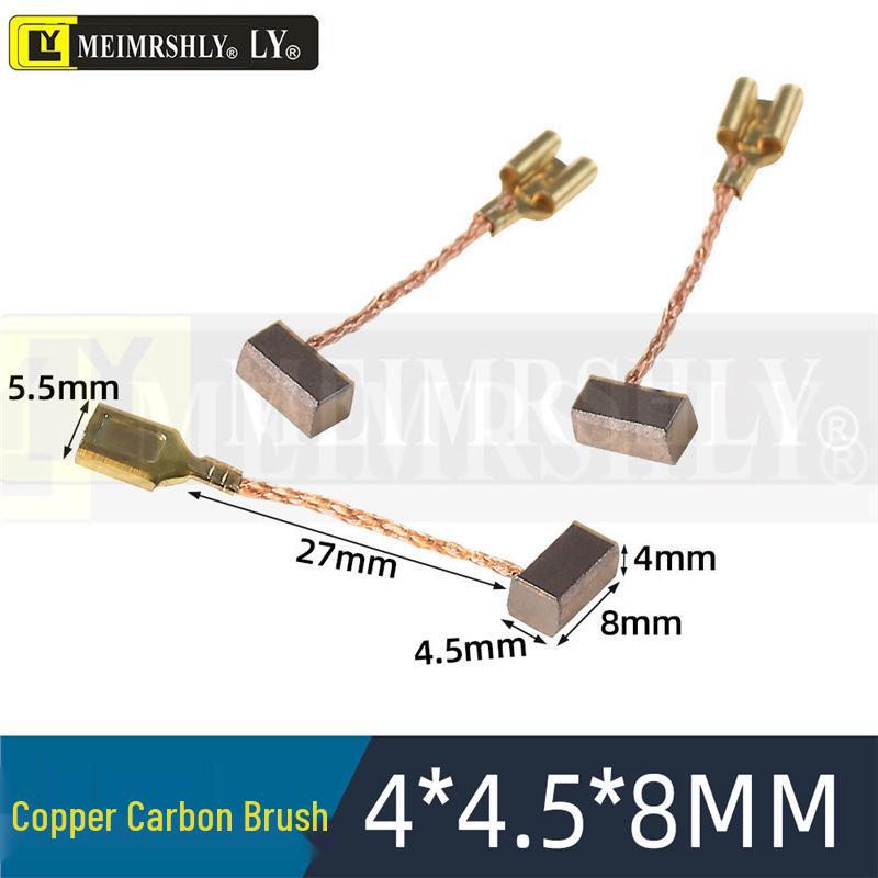 Compatible Carbon Brushes for Valeo, Remy, Jenory, Hanla Alternators - 4.5x6.5x17 mm, High Wear Resistance