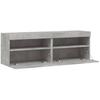 Vidaxl Wall-Mounted TV Cabinets with LED, 2 Pcs., Concrete Grey, 60X30X40 Cm