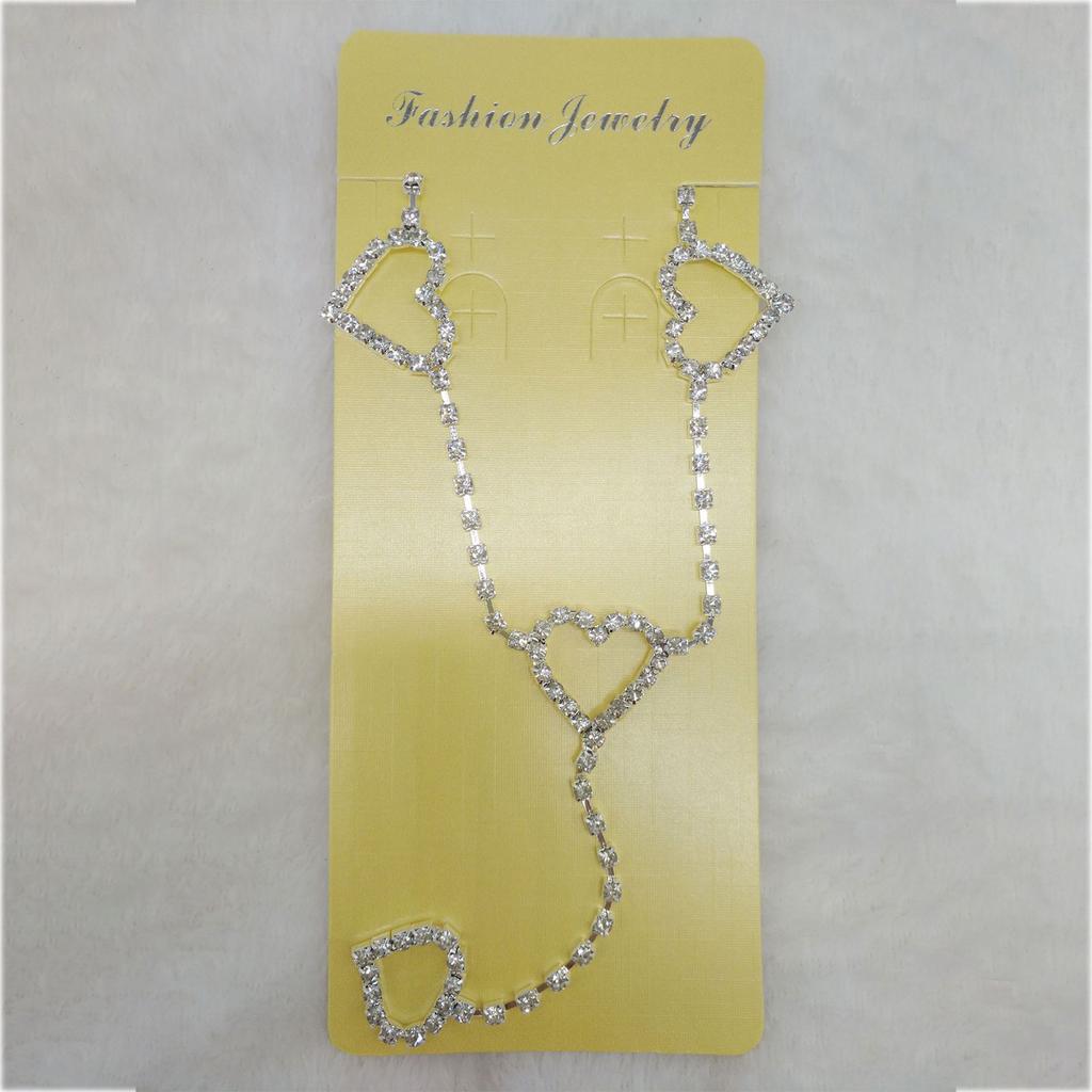 Rhinestones Belly Chain Jewelry With Heart Pendant Body Jewelry For Women Waist Chains Body Chain Jewelry Waist