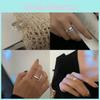 Elegant S925 Silver Candy Wave Pattern Hollow Geometric Ring For Women Fashion