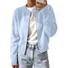 Women's Long Sleeve Button Front Neck Knit Cardigan Sweater for Everyday Wear