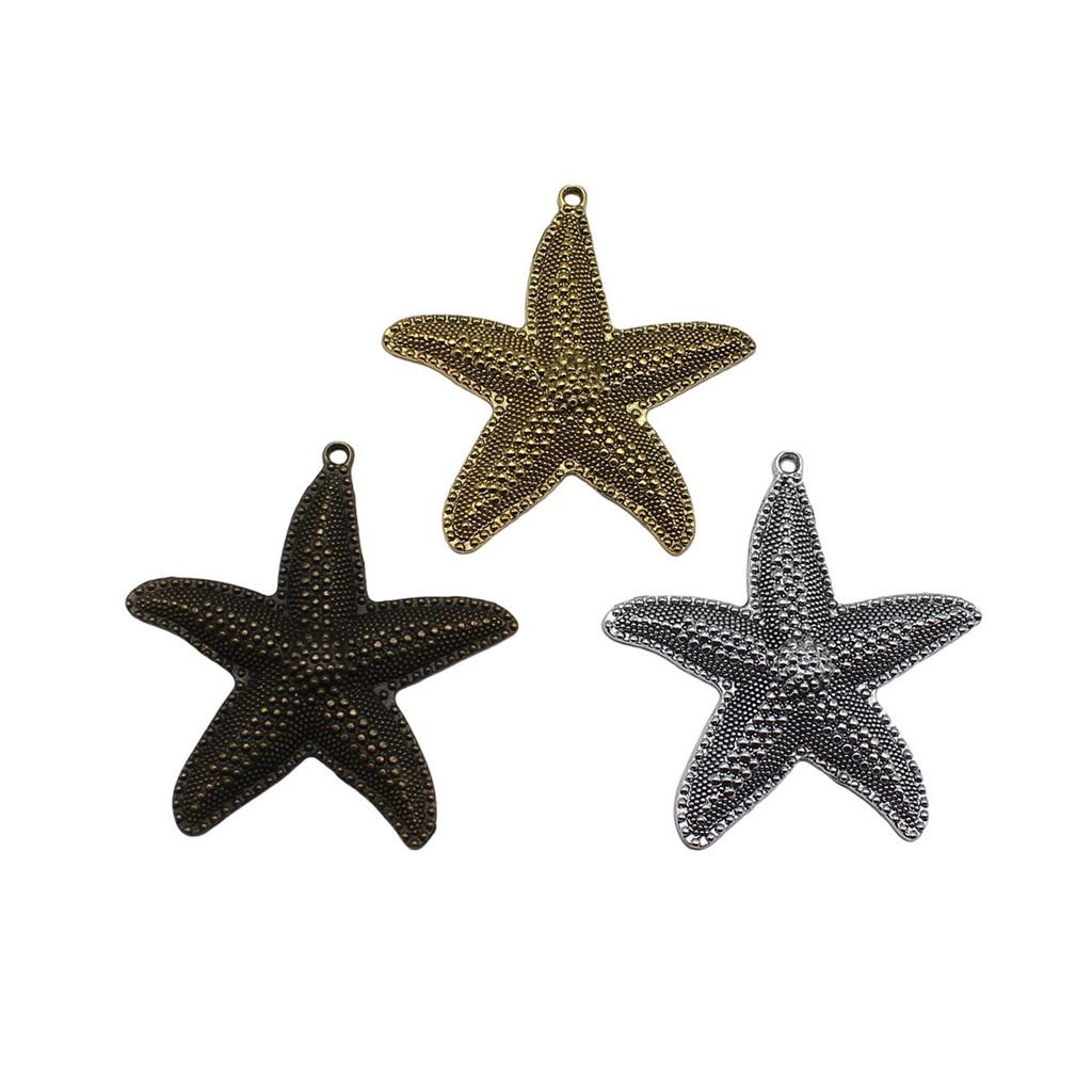 Starfish Charms Multi Color Metal Pendants For Beach Themed DIY Jewelry Accessories