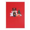 3D Christmas Fireplaces Greeting Card Festive Warm Wishes and Celebrations Holiday New Year Present