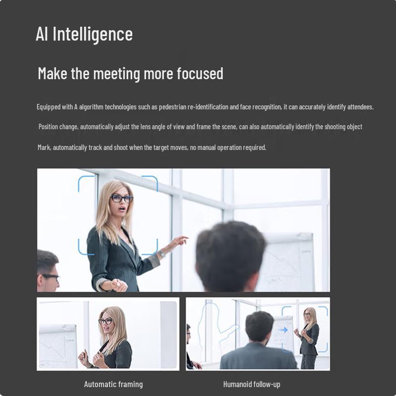 1080P AI Tracking PTZ Conference Camera with 12X Optical Zoom (CN Version)