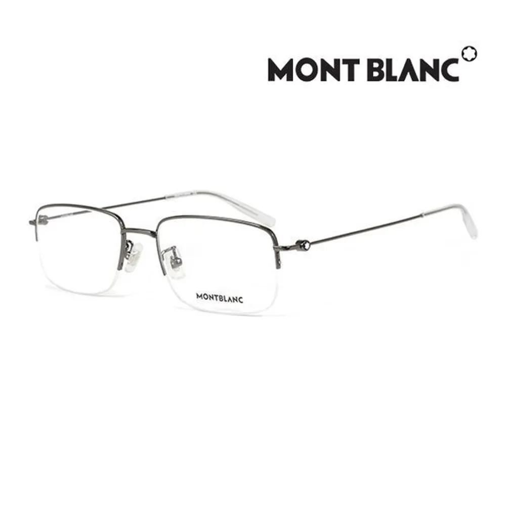 

Montblanc Eyeglass Frames MB0084OK 004 Square Semi-rimless Metal Glasses for Women and Men MB0084OK 004_J [55]