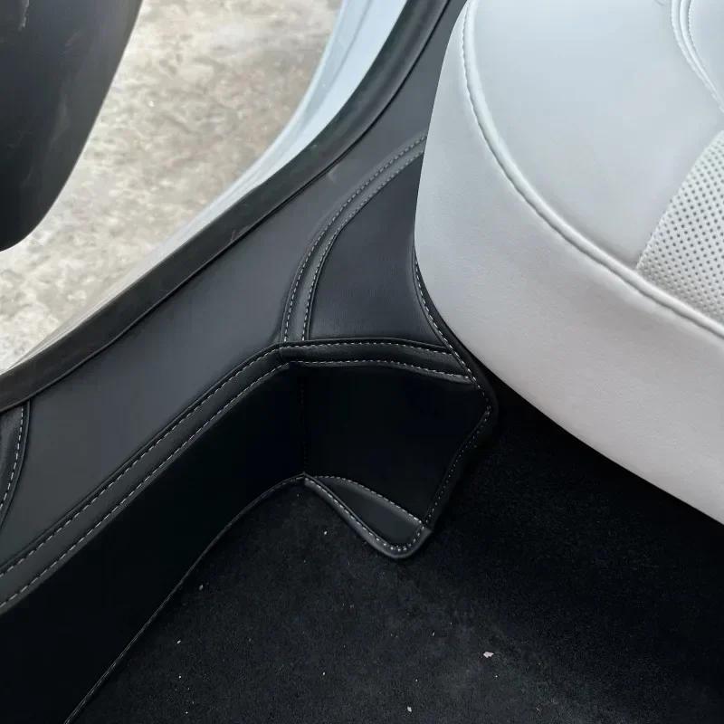 Vordere und hintere Türschweller-Untersitzpolster und Anti-Kick-Panel sowie hinteres Anti-Kick-Pad für Tesla Model 3 Highland 2024 Zubehör