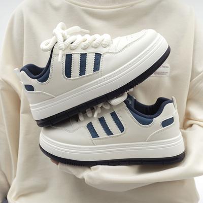 Dames Schoenen met Dikke Zool, Herfst Nieuwe Universiteitsstijl Retro Sportief Casual Board Schoenen, Modieuze Dames Schoenen