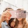 Letter Pink Shiny M R Phone Case For Xiaomi Redmi Note 14 13 12 4G 9 8 10 11 Pro Plus 5G 14C 13C 12C 10C 9C 9A Clear TPU Cover