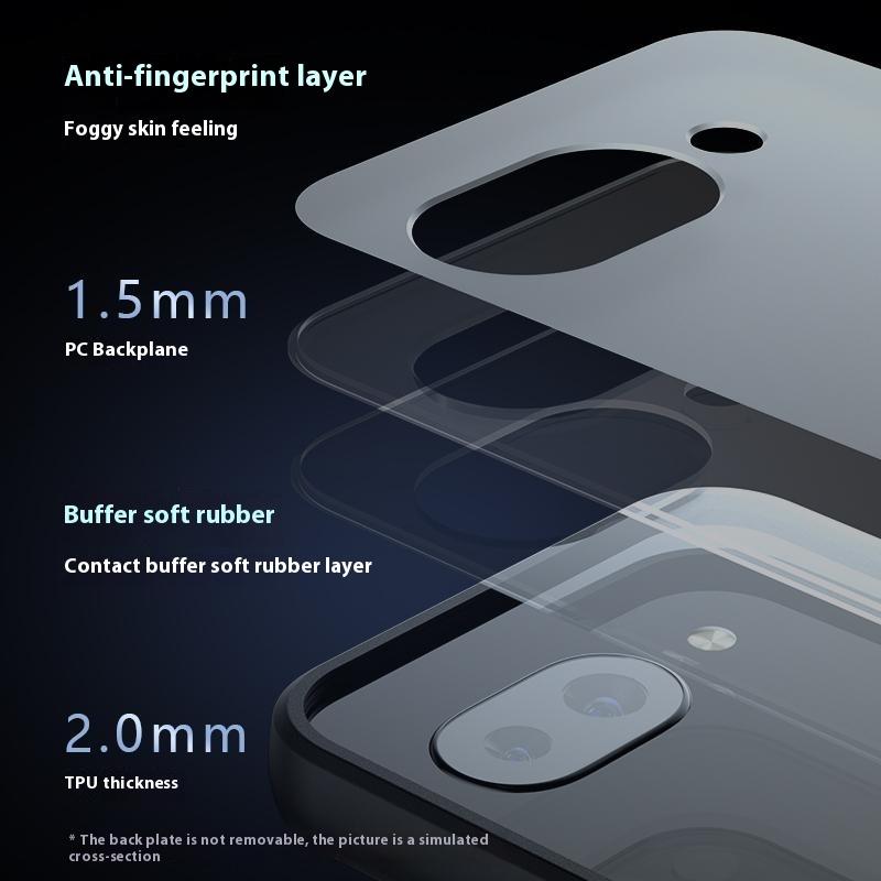 Für Google Pixel 9a Hülle Skin-Touch TPU+PC Mattes Handyhülle, Transparent Schwarz