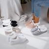 Women's Plush Lined Canvas Shoes, Winter Thermal Low Top Slip On Snow Shoes, Comfy Outdoor Sneakers