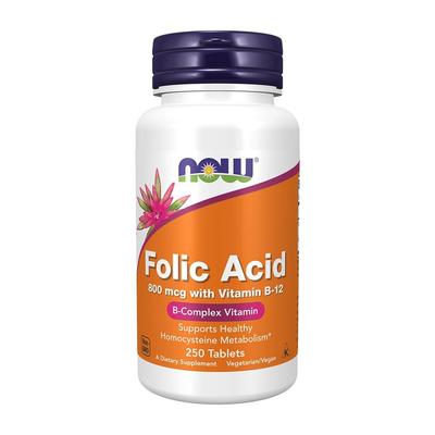 Folic Acid 800 Mcg with Vitamin B-12, 250 Tablets