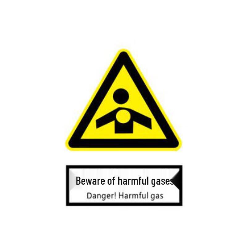 PVC Beware of Poisonous Gas Warning Sign