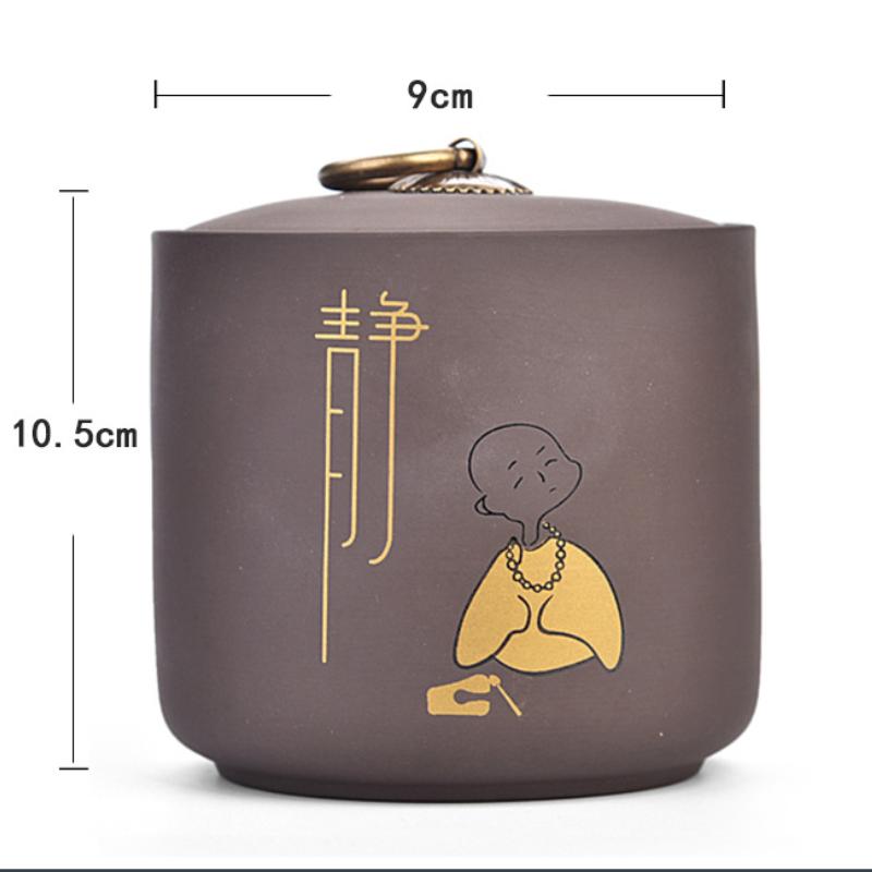 Purple Clay Tea Caddies Pu'er Tea Tin Household Sealed Jar Kitchen Dried Fruit Food Moisture-proof Storage Cans Tea Storage Tank