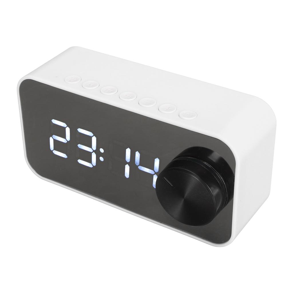 Wireless Speaker Multifunction Noise Cancelling Temperature Display Voice Broadcast FM Radio Mirror Alarm Clock