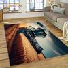 Retro Tractor Car  Truck Carpet Rug for Bedroom Living Room Home Sofa Decoration,Children Game Large Decor Floor Mat Gift