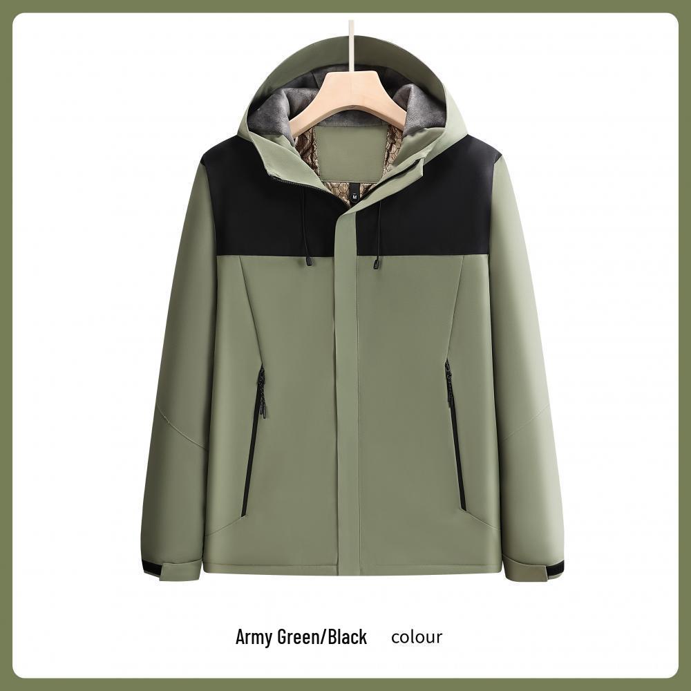

Graphene Ski Jacket: Windproof, Waterproof, Warm Casual Sportswear for Autumn/Winter XXL зелений/чорний