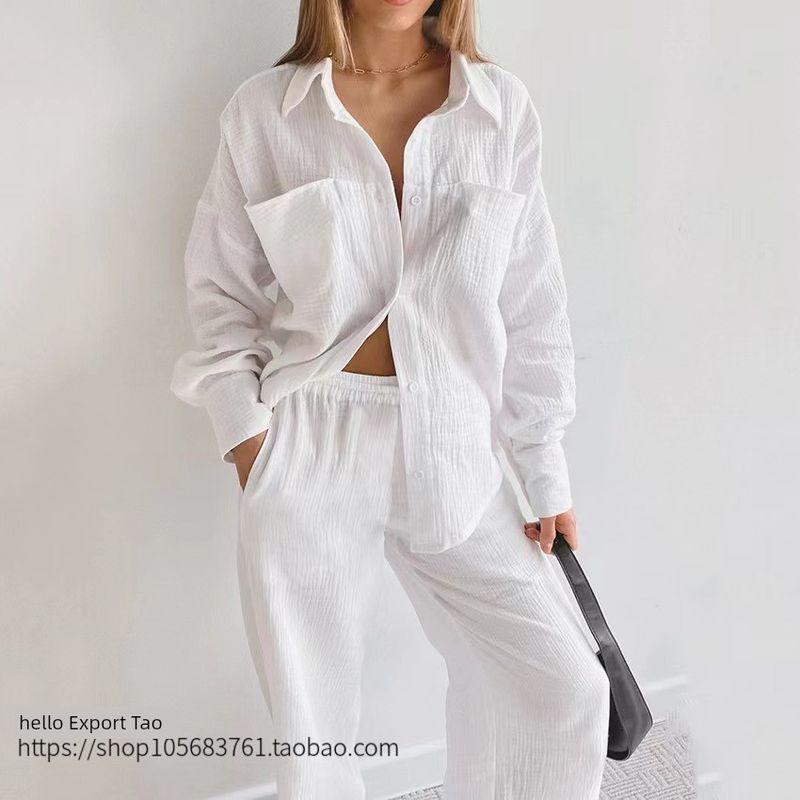 Fashion Wind New New Arrival Fall Long Sleeve Shirt Pants Fashion Suit Shirt Long Pants Suit
