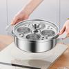 Stainless Steel Stewing Soup Pot with Egg Steamer Egg Cooker Multi-functional Egg Boiler  Noodle