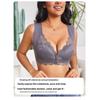 Large Front Buckle Gathers Bra, Fixed Cup Lifting, Top Brace, Lace Vest Style Bra