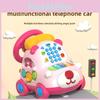 Telefone Urso de Desenho Animado para Educação Infantil com Volante Motorizado para Aprendizagem e Brincadeira de Criança Pequena