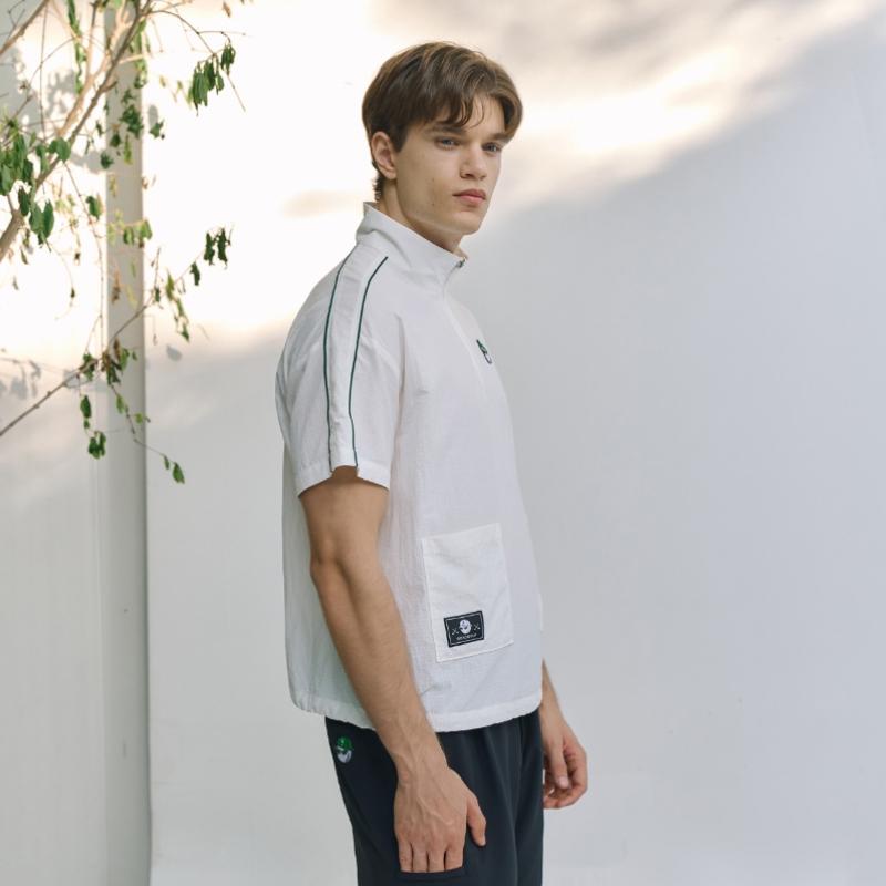 Goxo Pocket Short Sleeve Anorak White Lets Get Buddy