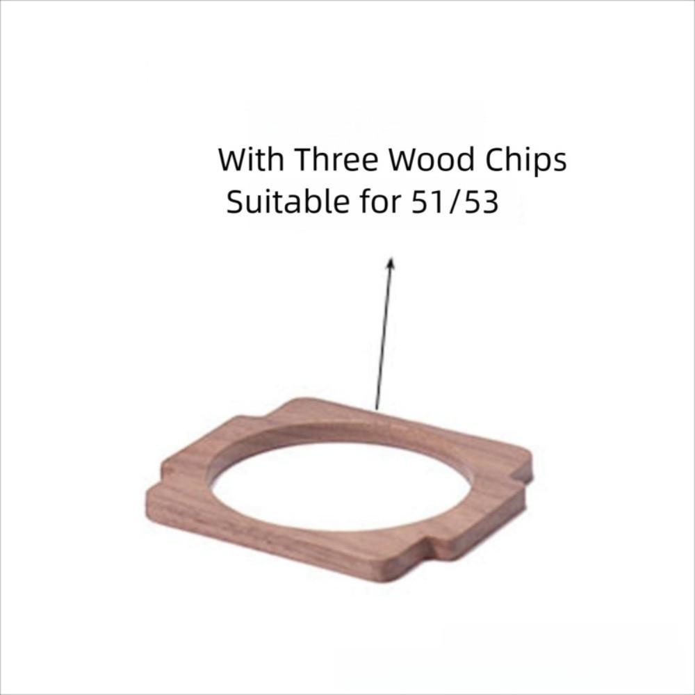 51/53/58mm Espresso Powder Bowl Storage Rack Walnut Wooden Filter Basket Corner Rack Textured Coffee Bowl Filter Storage Rack