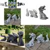 Unique Modern Minimalist Three-section Dragon Resin Craft For Eye-catching Garden Accents