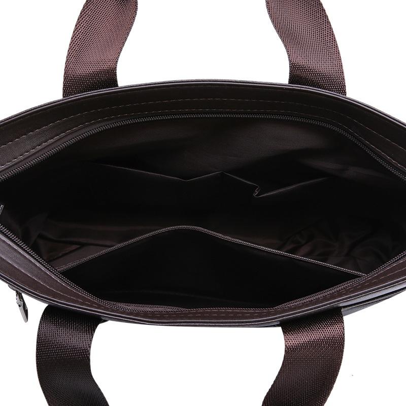 Мужские сумки для ноутбука Деловая сумка 14-дюймовая компьютерная сумка кофейный — фото 10