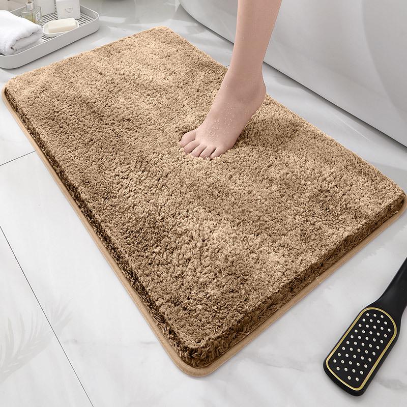 Thickened U-Shaped Non-Slip Absorbent Toilet Mat - Dirt-Resistant Bathroom and Bedside Carpet